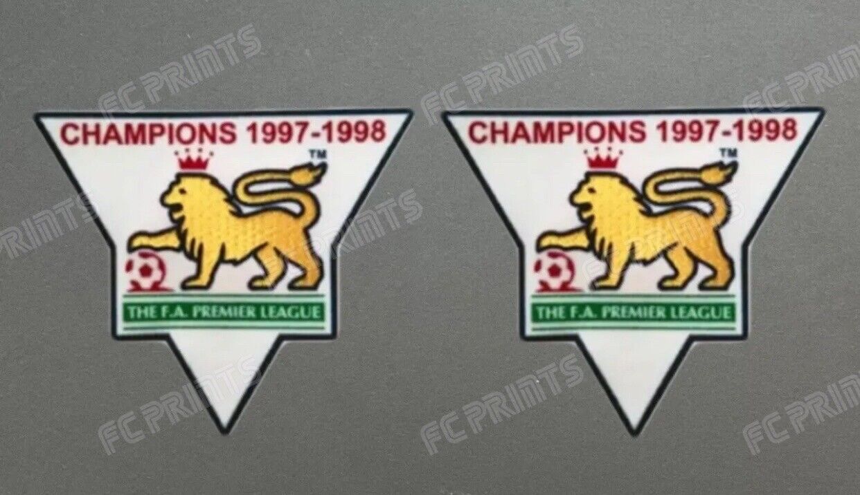 Premier League 1997-1998 Champions Sleeve Patches Badge Arsenal UK