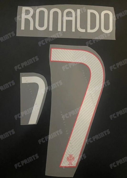 Ronaldo Portugal 2014 World Cup Home Nameset Iron On Football Name And Number