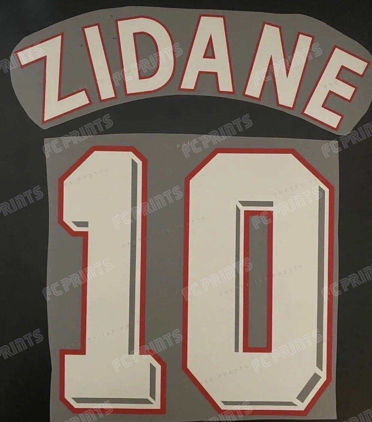 Zidane France 1998 World Cup Home Nameset Iron On Football Name And Number