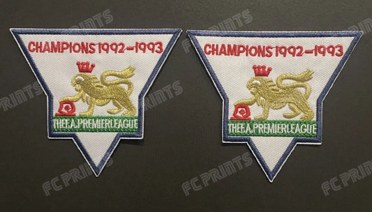 Premier League 1992-1993 Champions Sleeve Patches Badge Manchester United Patch