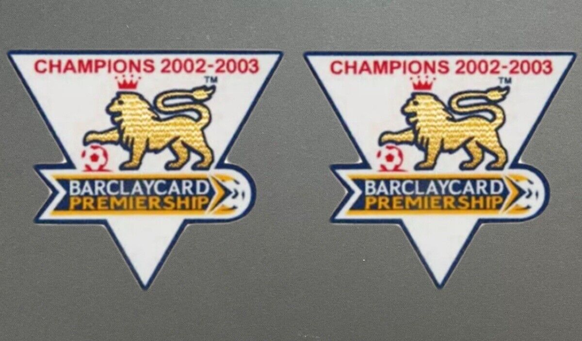 Premier League 2002-2003 Champions Sleeve Patches Badge Manchester United UK