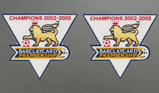 Premier League 2002-2003 Champions Sleeve Patches Badge Manchester United UK