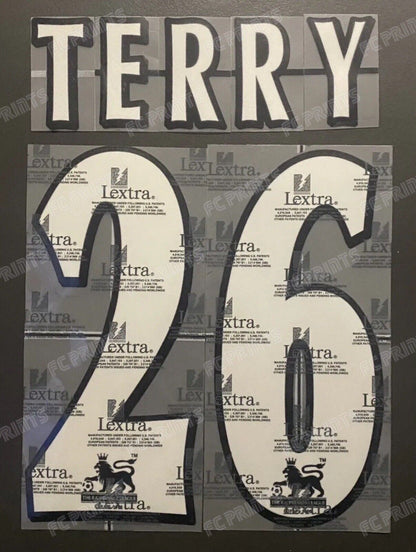 Terry #26 1997-2007 Premier League Lextra Nameset Player Size Name Number