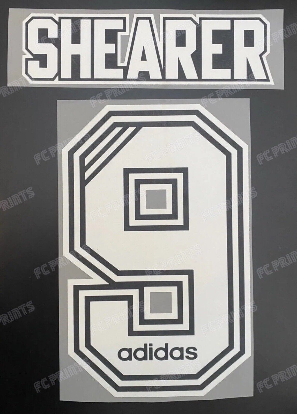 Shearer Newcastle 1995-1997 Home Nameset Iron On Football Name And Number UK