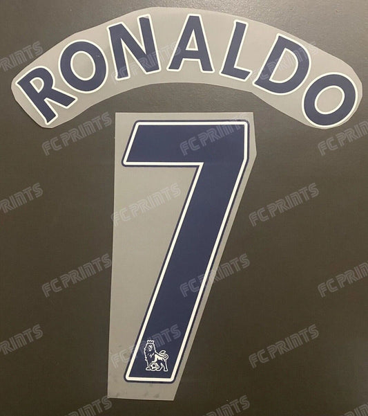 Ronaldo Manchester United 2007-2013 Premier League Nameset Football Name Number