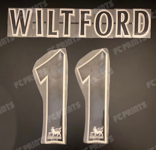 Wiltford #11 1997-2007 Premier League Lextra Nameset Player Size Name Number