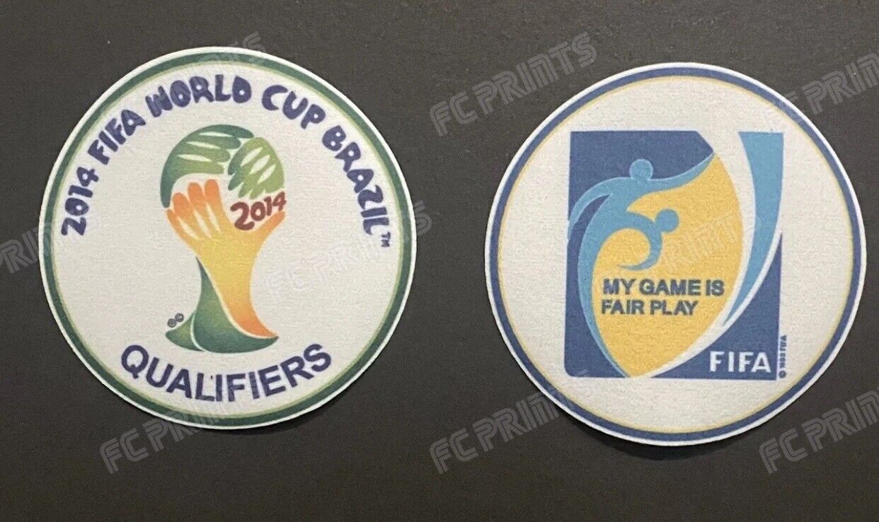 World Cup 2014 Qualifiers Sleeve Patches Badges Shirt Player Size UK STOCK