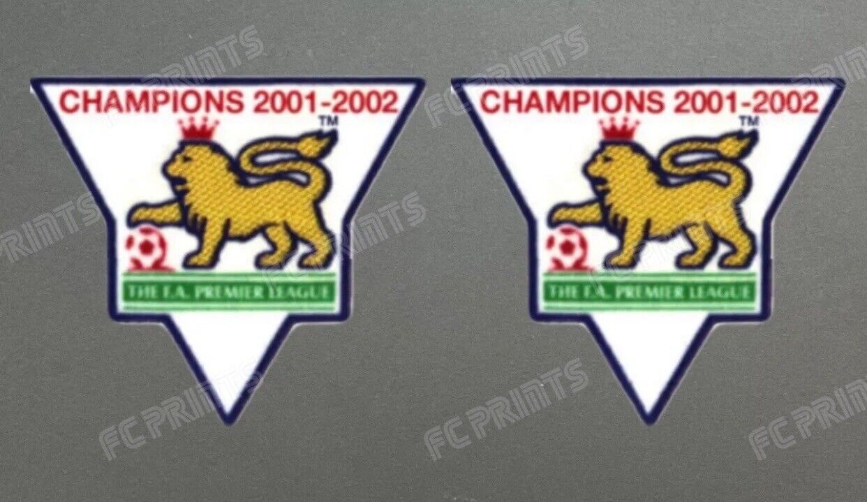 Premier League 2001-2002 Champions Sleeve Patches Badge Arsenal UK