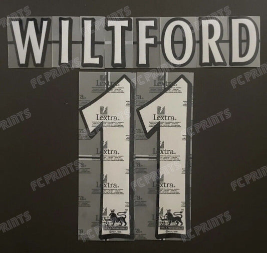 Wiltford Arsenal 1997-2007 Premier League Lextra Nameset Player Size Name Number