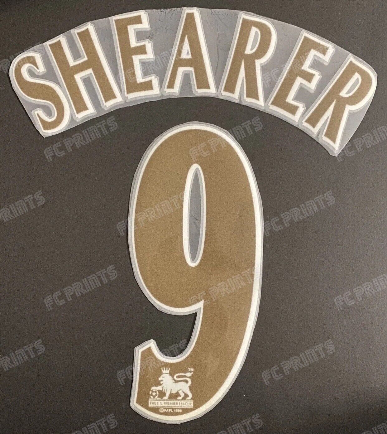 Shearer #9 1997-2007 Premier League Lextra Nameset Player Size Name Number