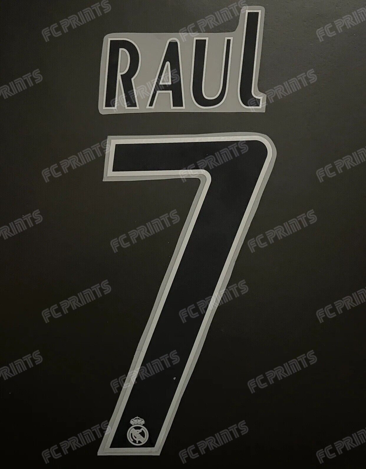 Raul Real Madrid 2005-2006 Home Nameset Iron On Football Name And Number