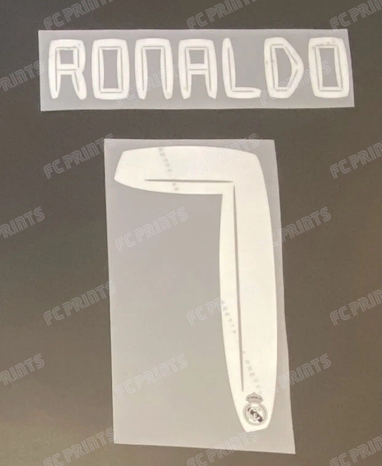 Ronaldo Real Madrid 2010-2011 Away Nameset Iron On Football Name And Number