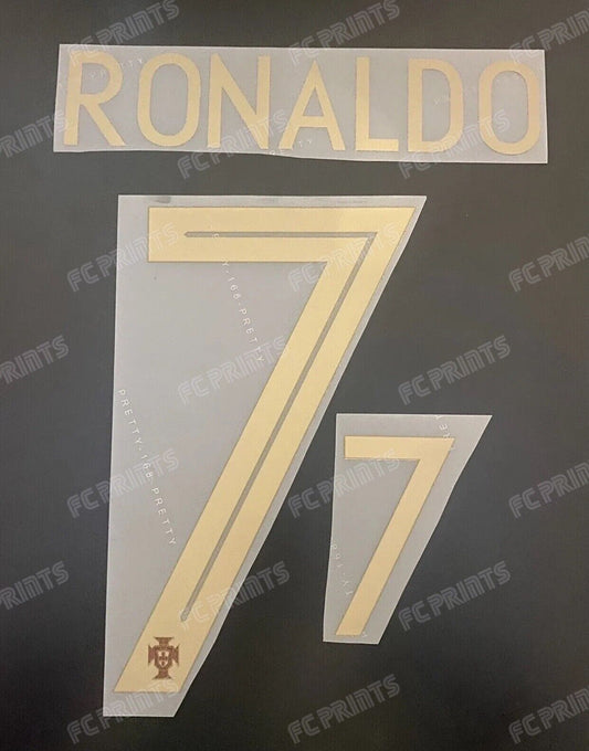 Ronaldo Portugal 2018 World Cup Home Nameset Iron On Football Name And Number