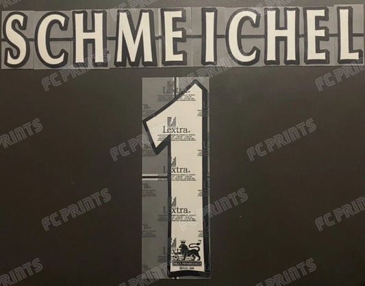 Schmeichel #1 1997-2007 Premier League Lextra Nameset Player Size Name Number