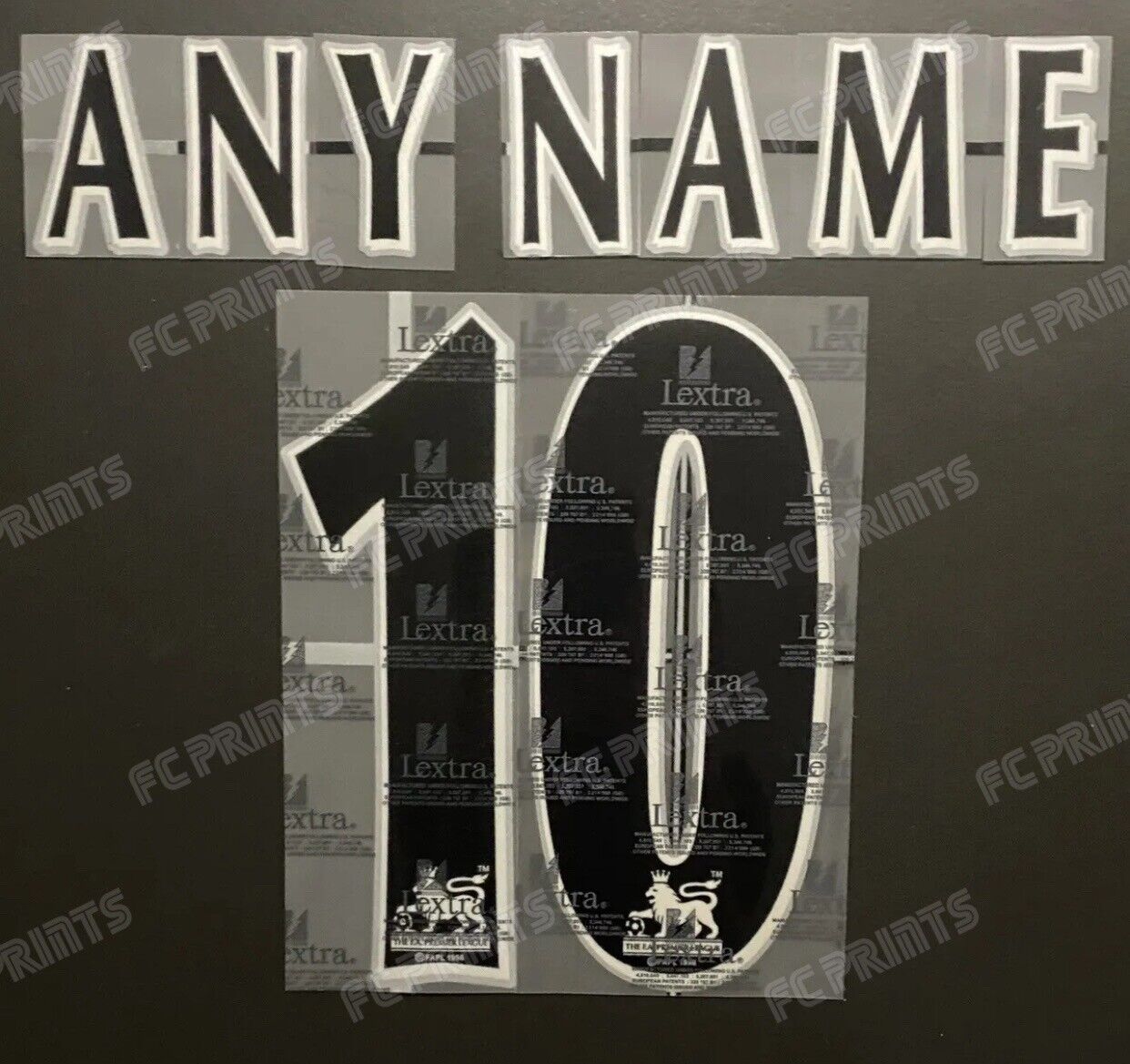 Premier League Football Shirt Name Number Nameset 1997-2007 Personalise Lextra