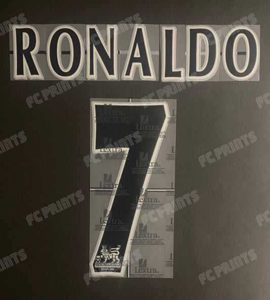 Ronaldo Manchester United 1997- 2007 Premier League Nameset Football Name Number