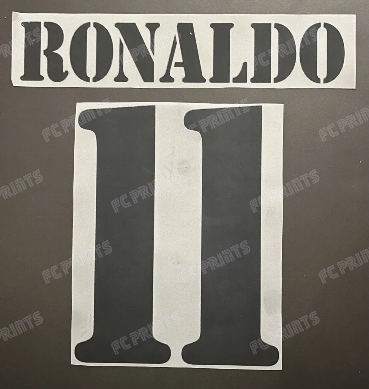 Ronaldo Real Madrid 2001-2003 Home Nameset Iron On Football Name And Number