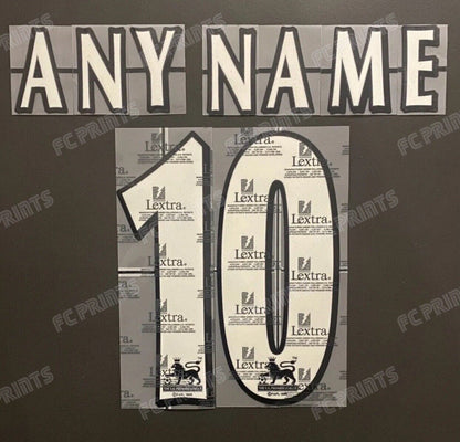 Premier League Football Shirt Name Number Nameset 1997-2007 Personalise Lextra