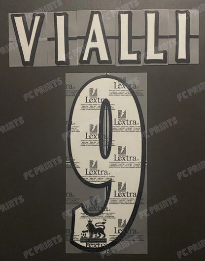 Vialli #9 1997-2007 Premier League Lextra Nameset Player Size Name Number