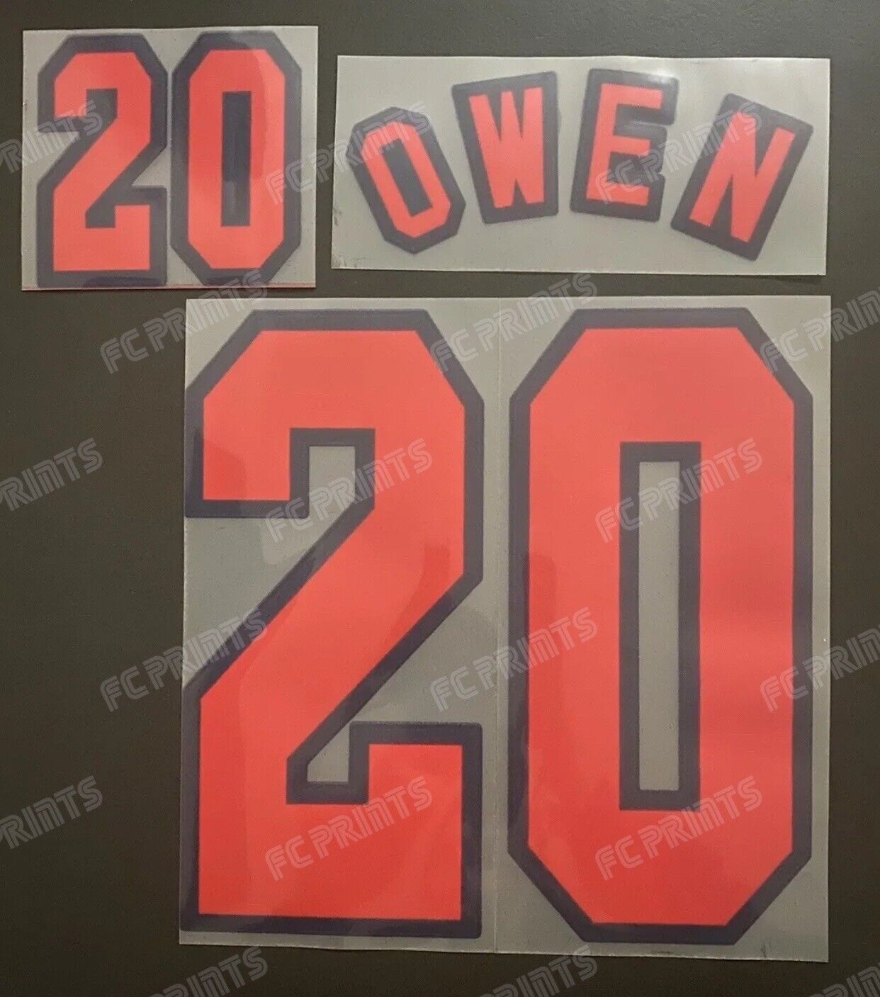 Owen #20 World Cup 1998 Lextra Home Nameset Player Size Name Number England