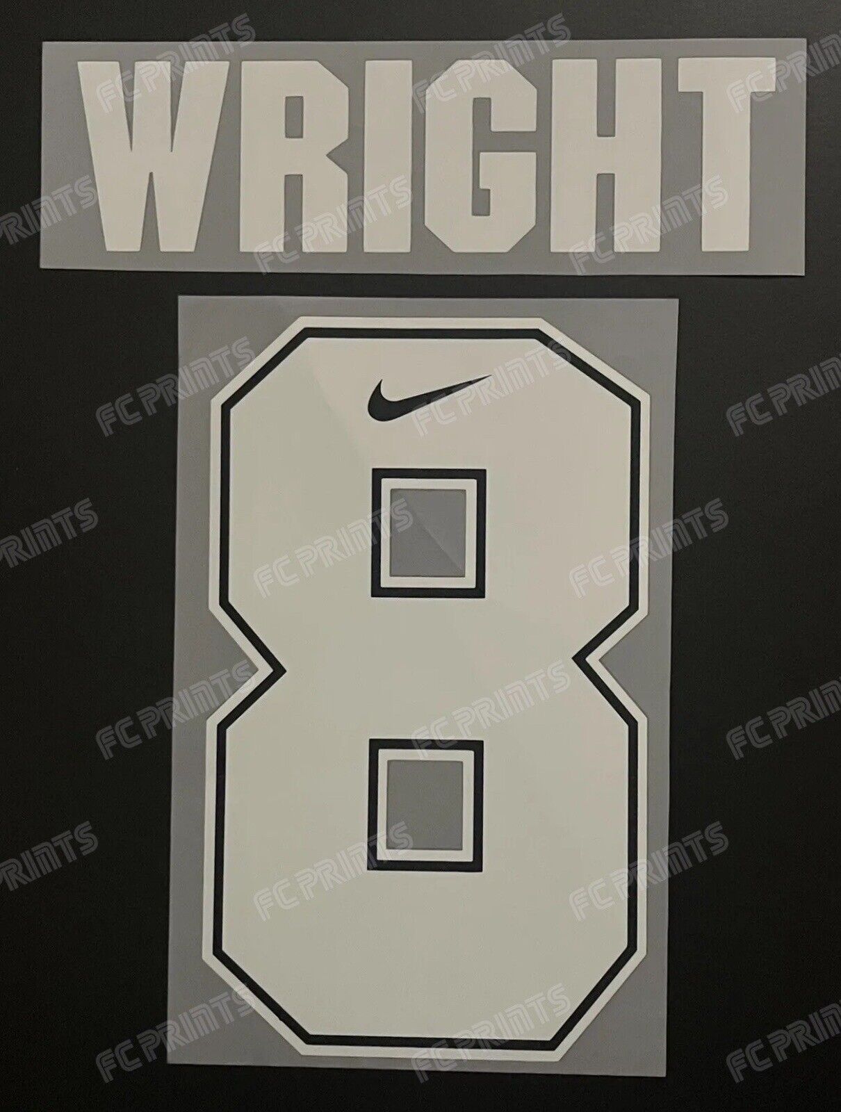 Wright Arsenal 1994-1995 Nameset Football Name Number