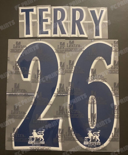 Terry #26 1997-2007 Premier League Lextra Nameset Player Size Name Number Navy