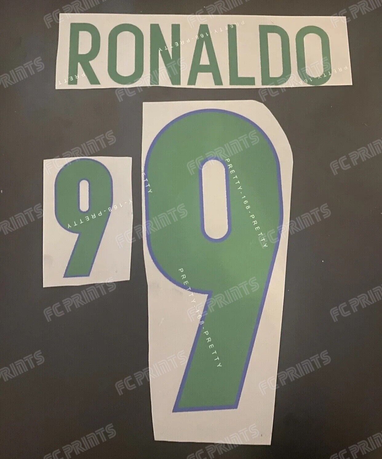 Ronaldo Brazil 1998 Home World Cup Nameset Iron On Football Name And Number