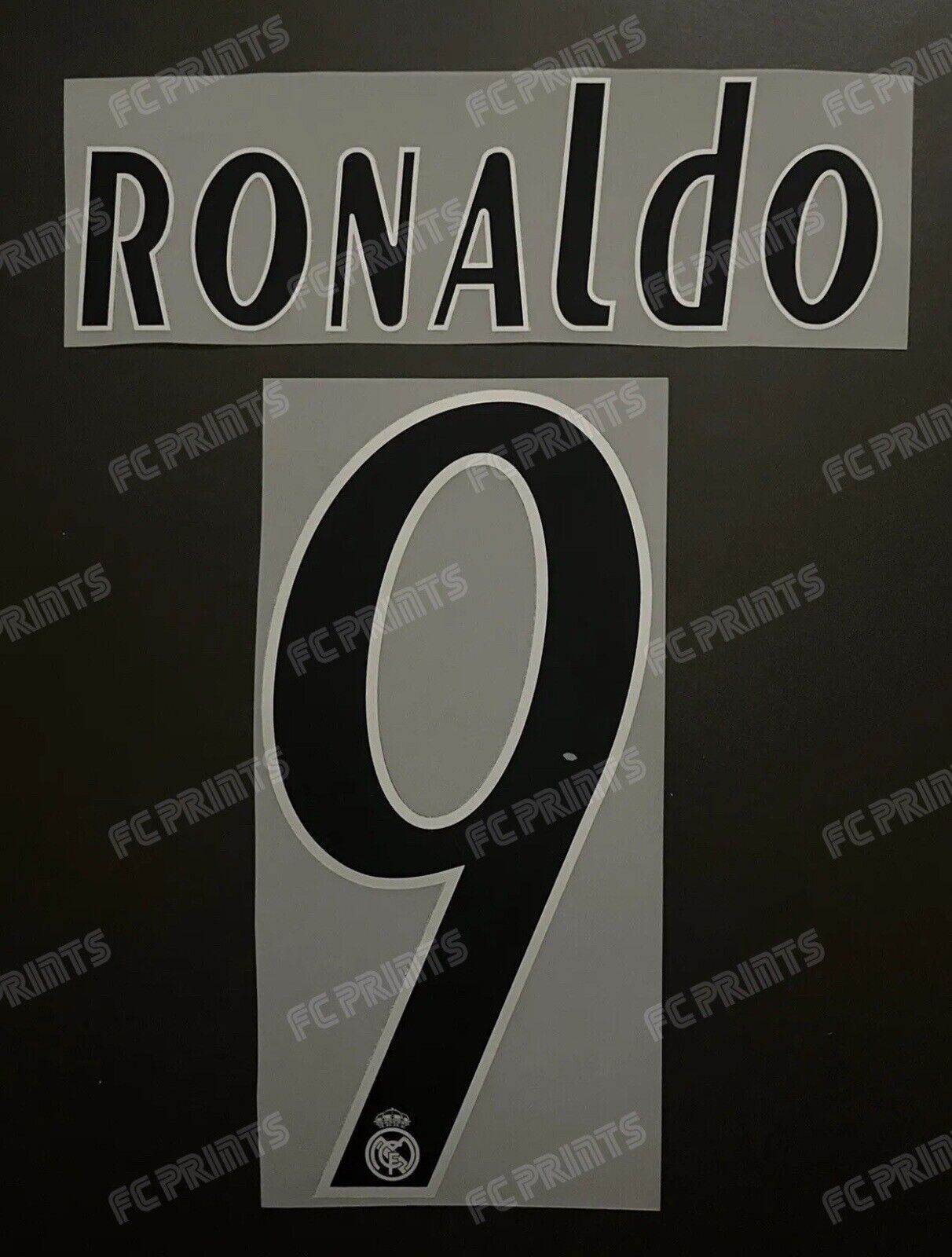 Ronaldo Real Madrid 2005-2006 Home Nameset Iron On Football Name And Number