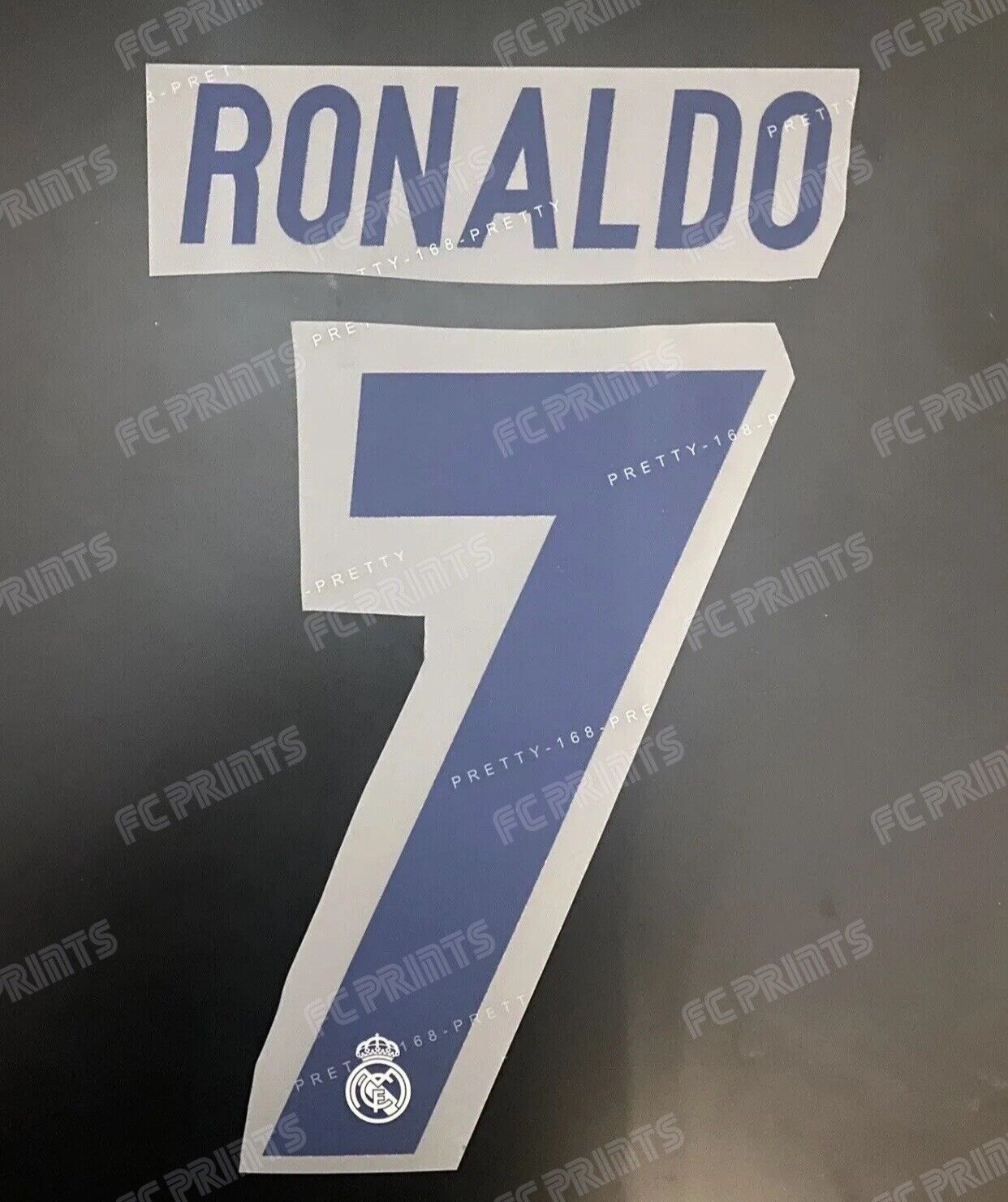 Ronaldo Real Madrid 2016-2017 Home Nameset Iron On Football Name And Number