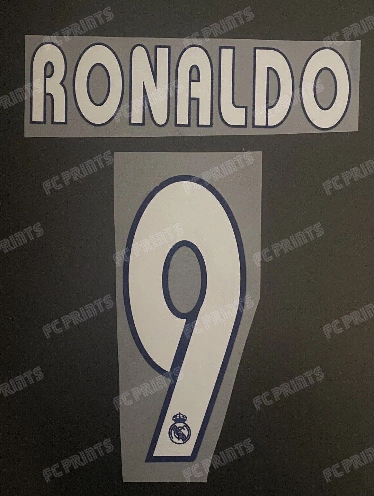 Ronaldo Real Madrid 2003-2005 Away Nameset Iron On Football Name And Number