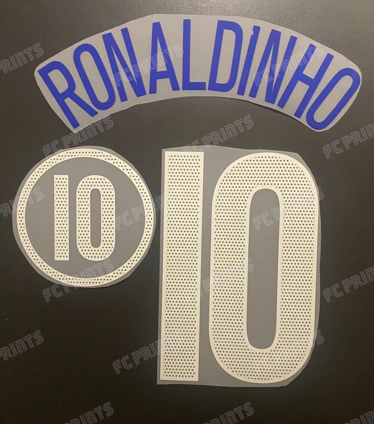 Ronaldiniho Brazil 2004 Away Nameset Iron On Football Name And Number