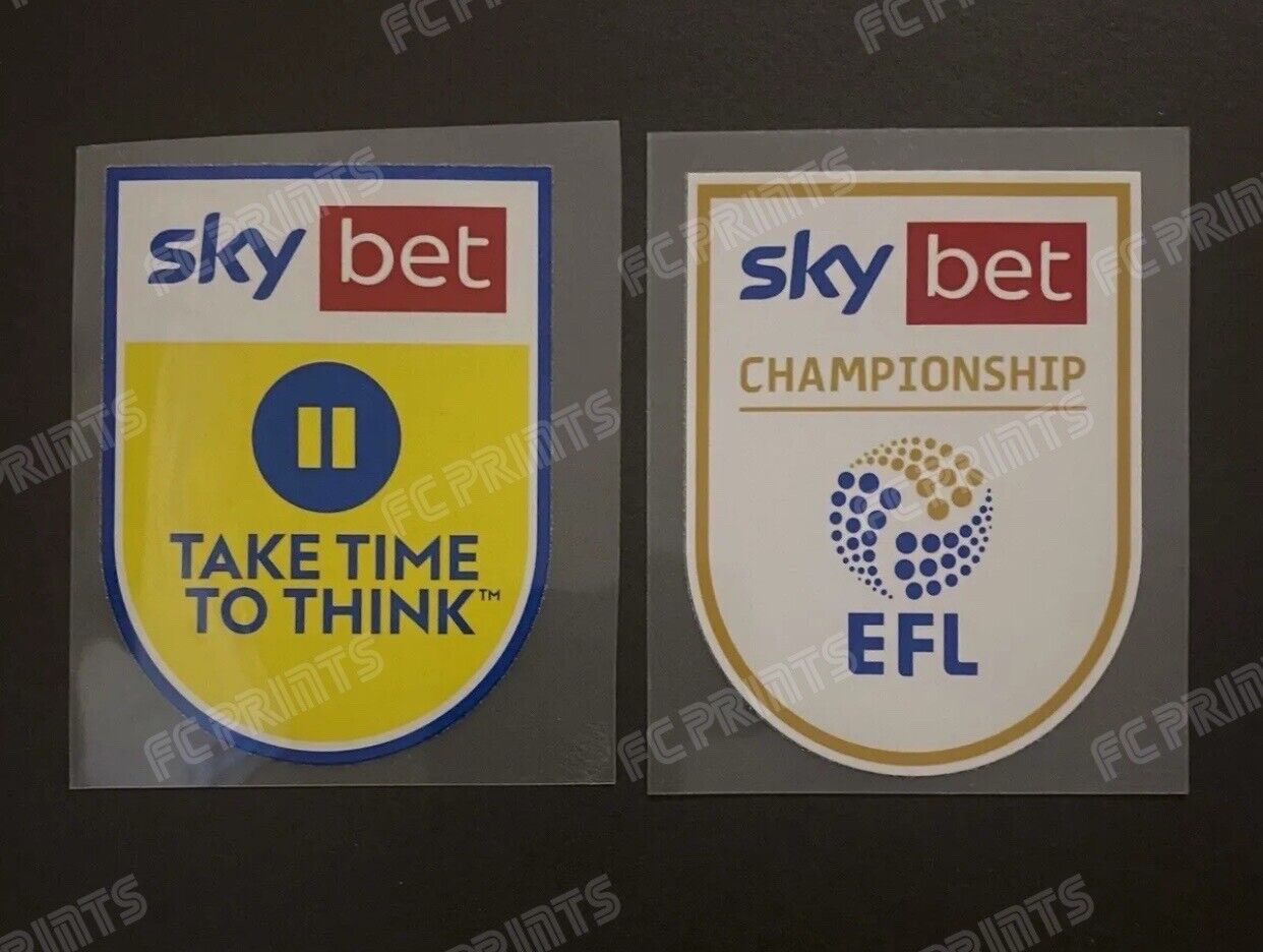 Sky Bet Championship 2022-2023 Sleeve Patches Badges Shirt Player Size UK STOCK